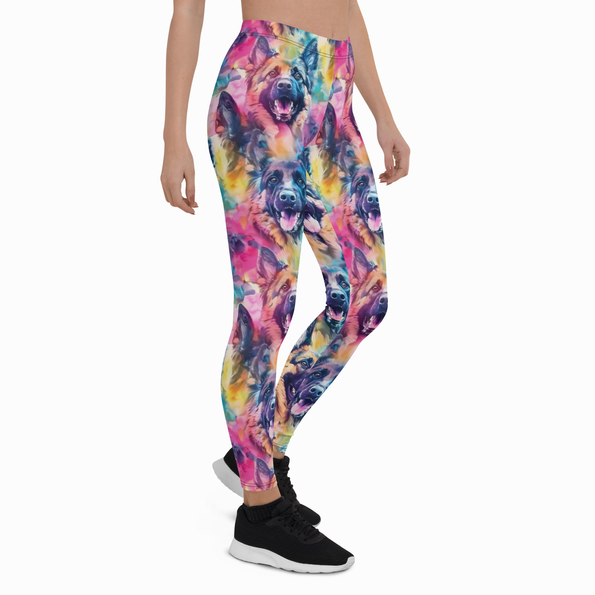 Watercolor German Shepherd Leggings